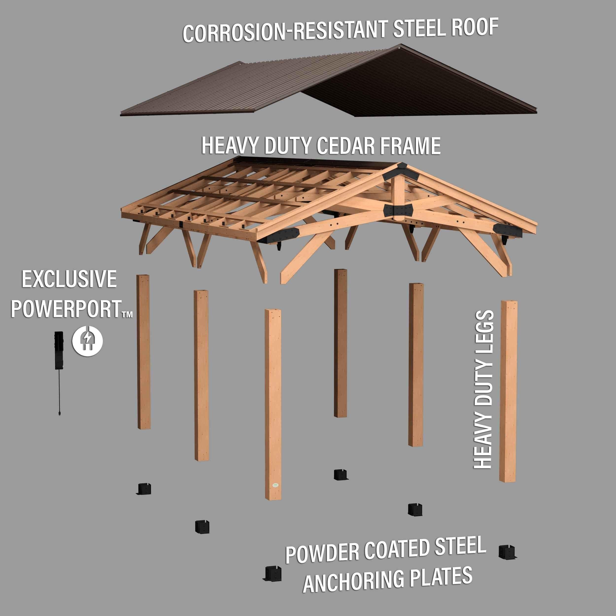 Backyard Discovery 20x12 Norwood Carport/Gazebo.