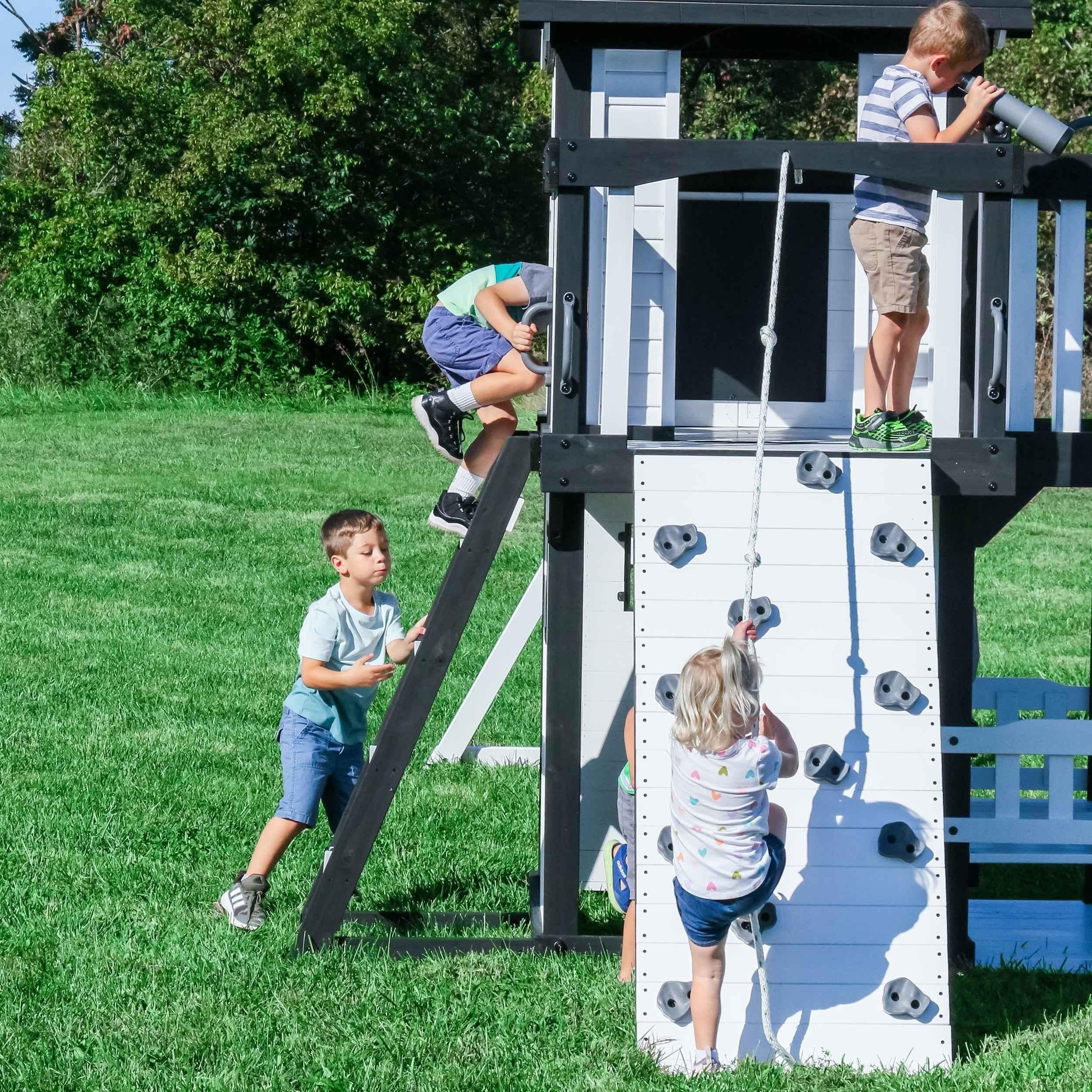 Backyard Discovery Canyon Creek Swing Set – White.