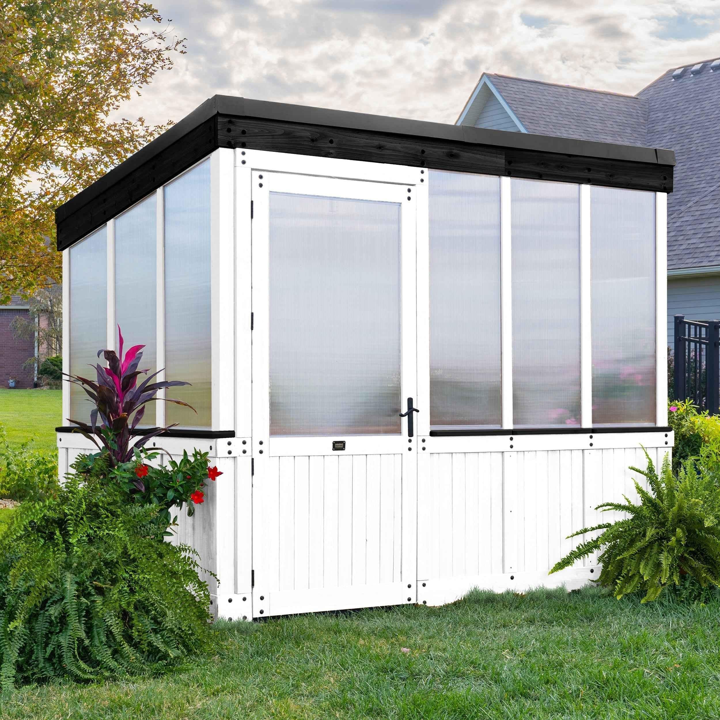 Backyard Discovery 9x6 Willow Greenhouse - Pre-Stained & Sealed White.