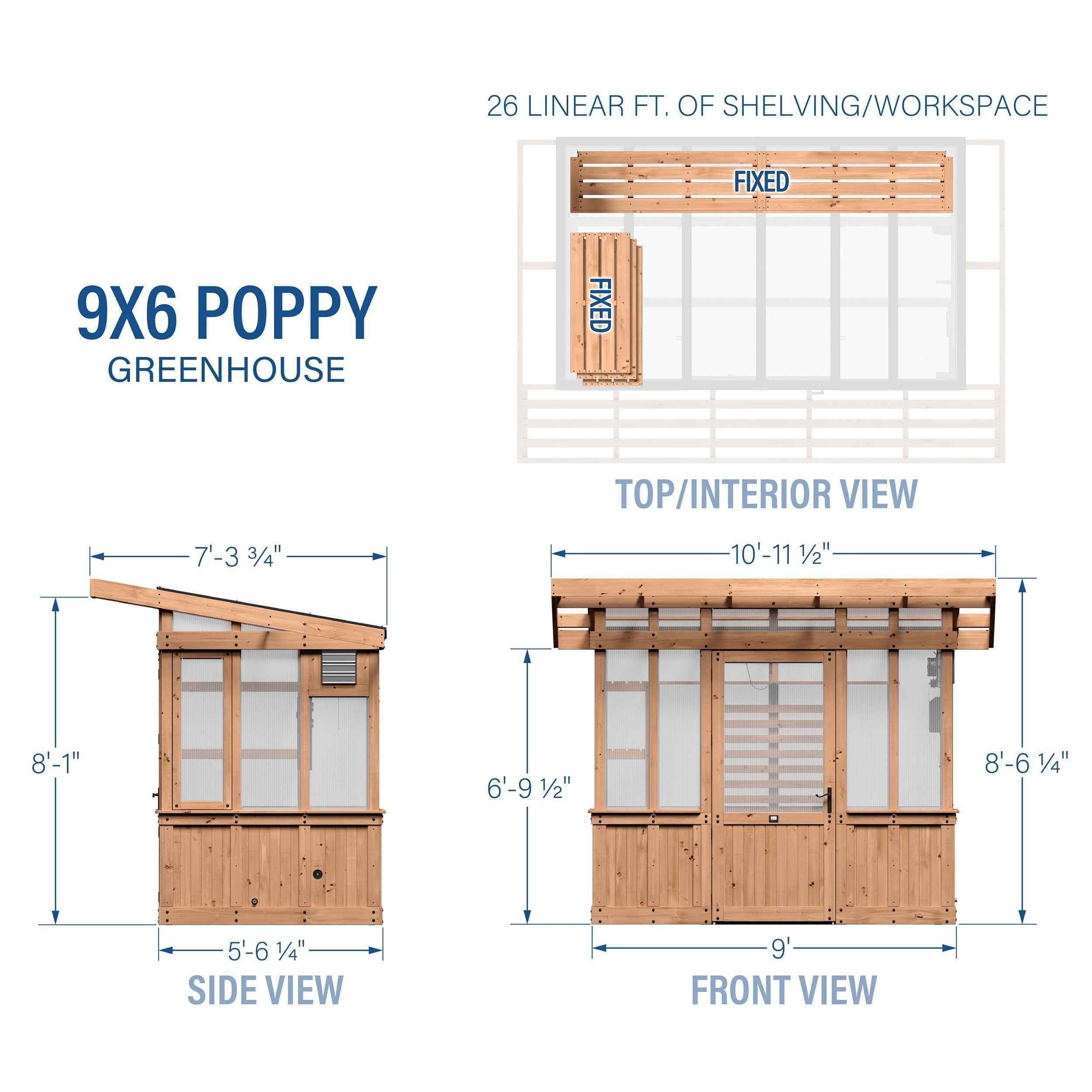 Backyard Discovery 9x6 Poppy Greenhouse.