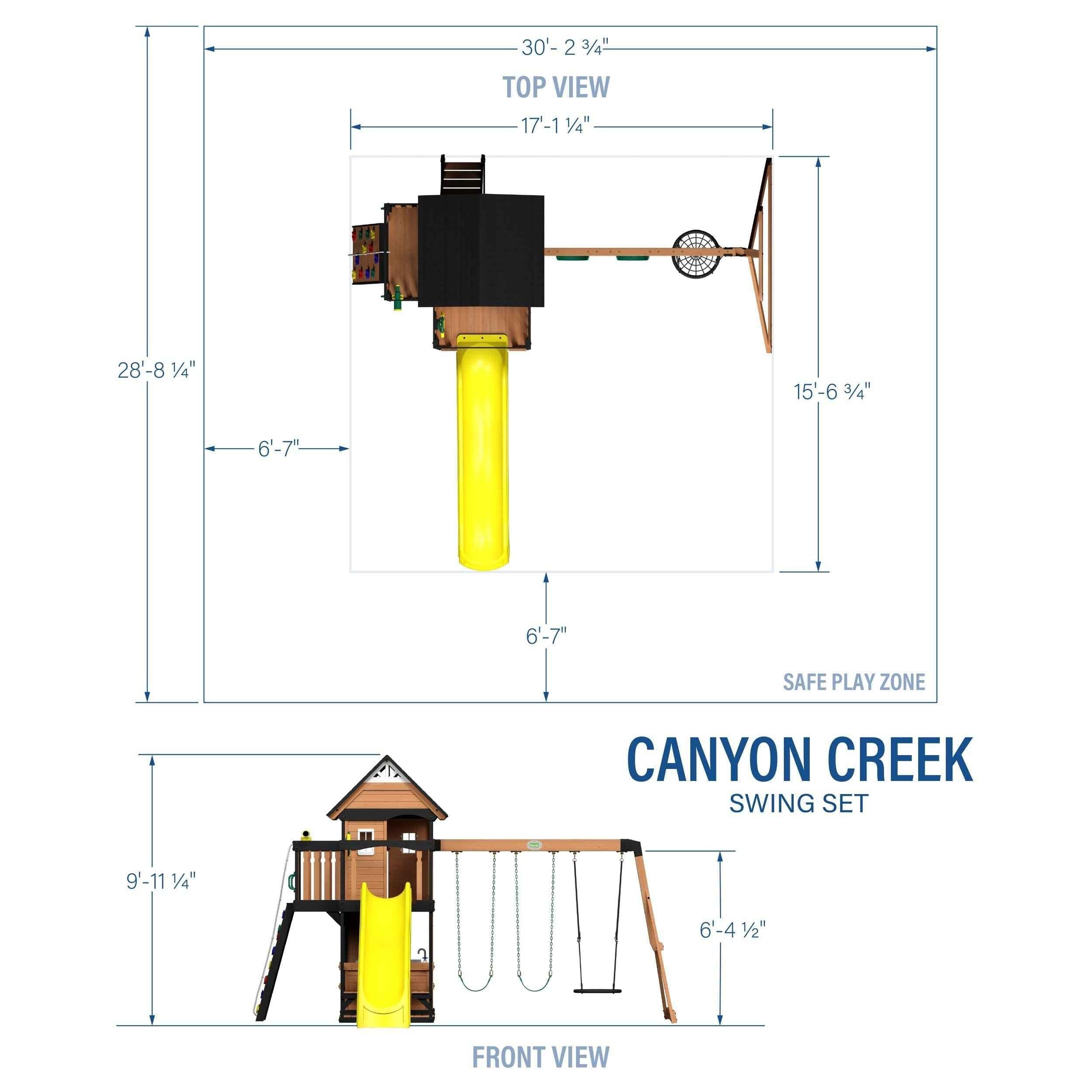Backyard Discovery Canyon Creek Swing Set.