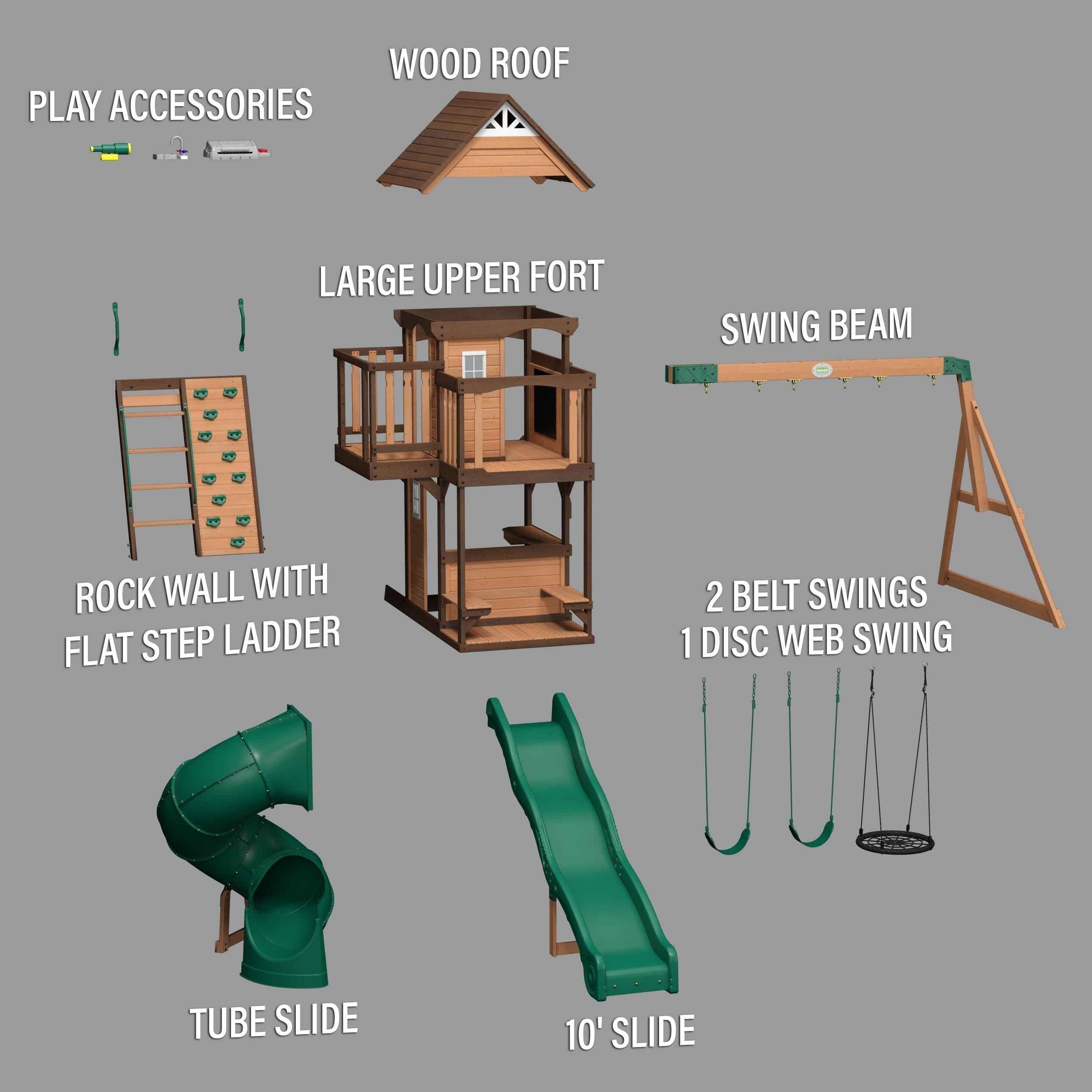 Backyard Discovery Cedar Cove Swing Set.