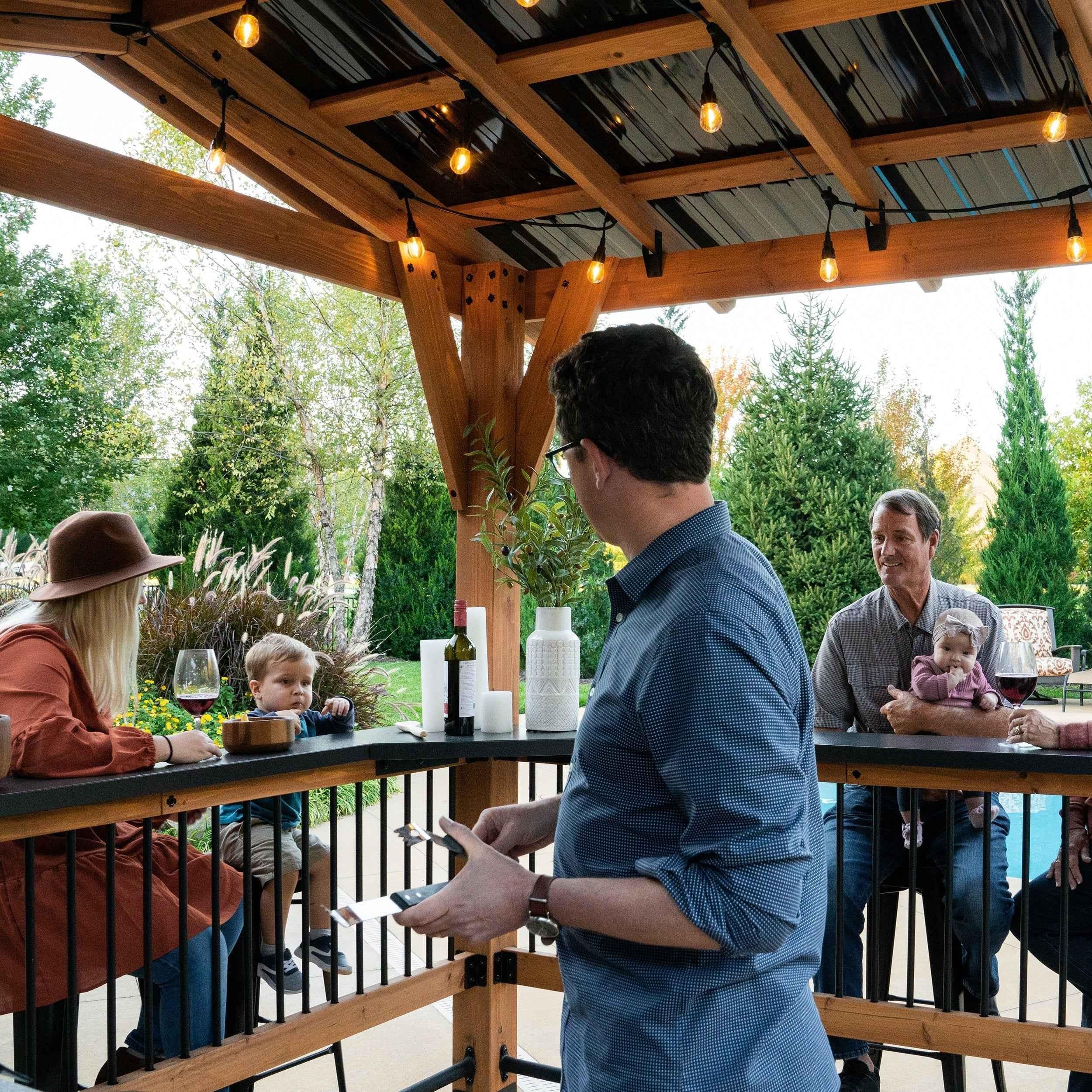 Backyard Discovery Granada Grill Gazebo with Outdoor Bar.