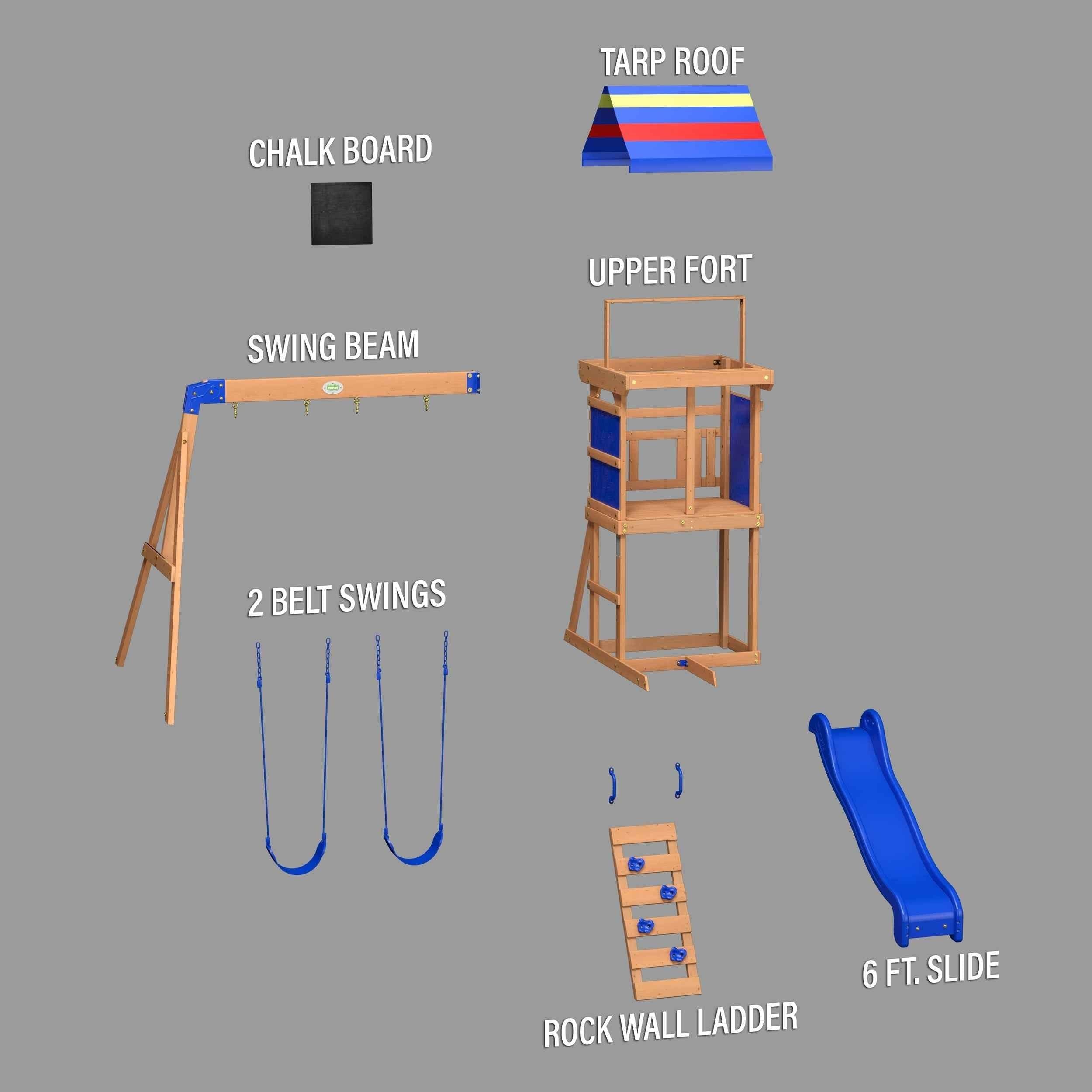 Backyard Discovery Bay Pointe Swing Set.