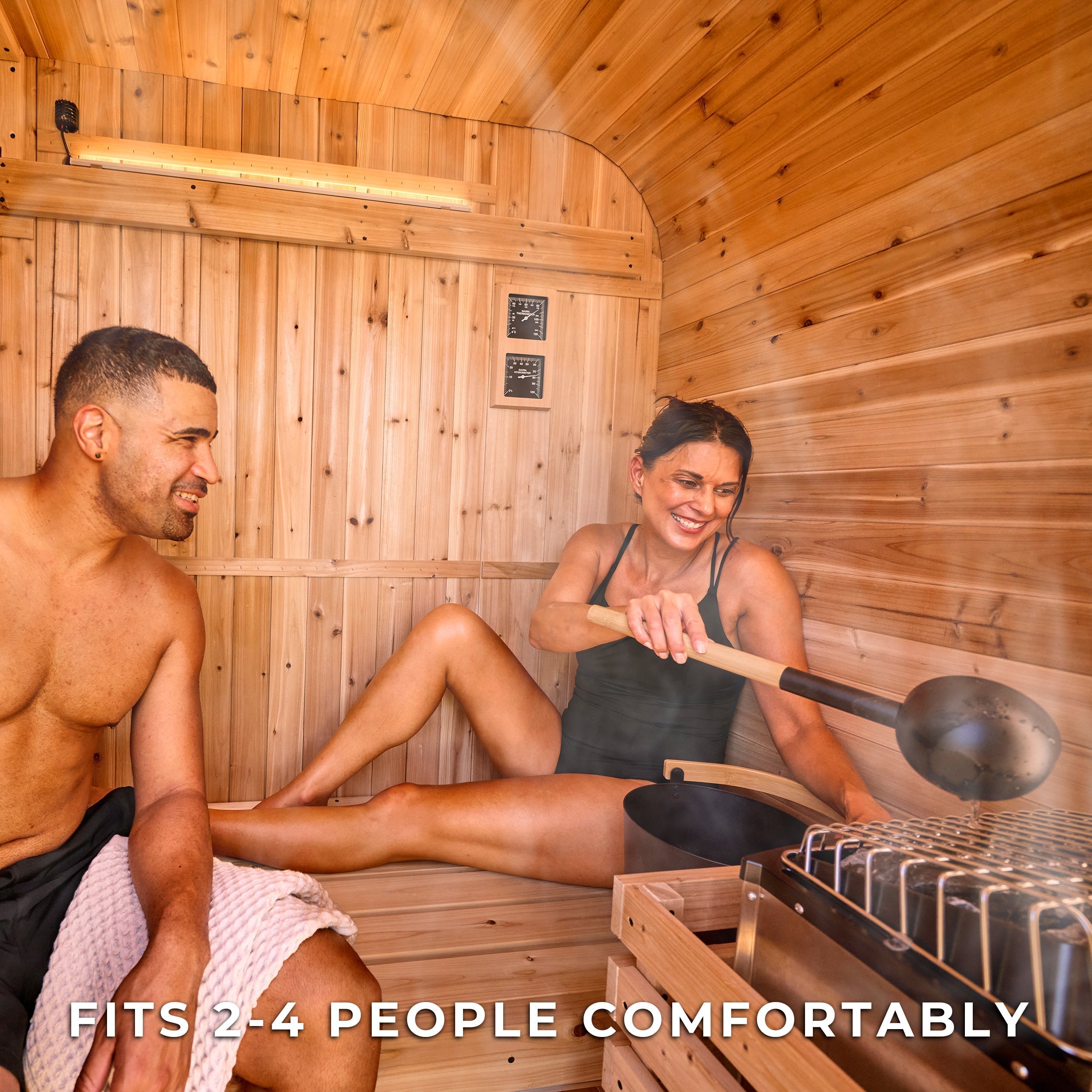 Lennon Outdoor Cube Sauna – 2-4 Person - Shipping Included - Saunas