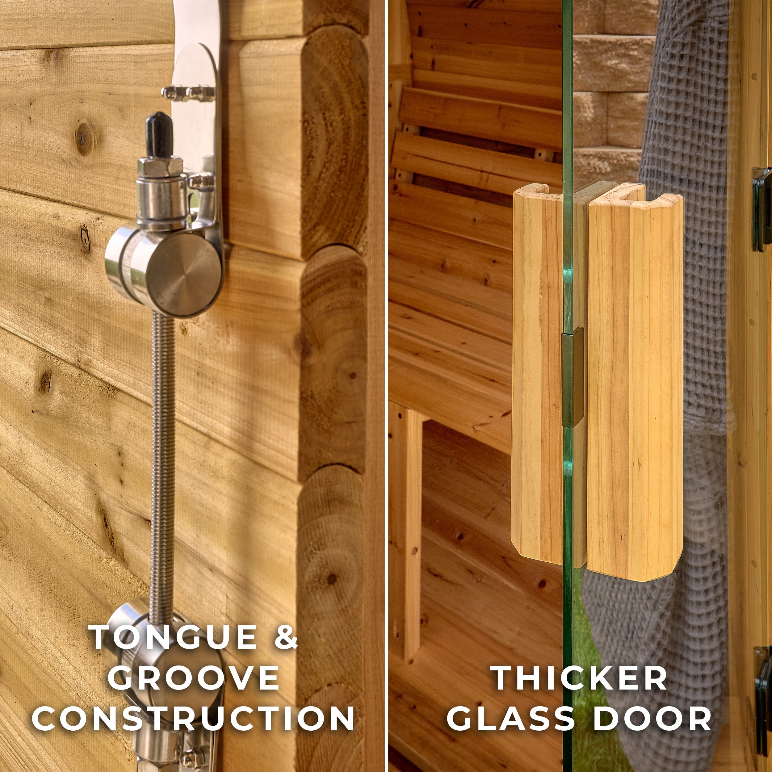 Lennon Outdoor Cube Sauna with Porch – 4-6 Person