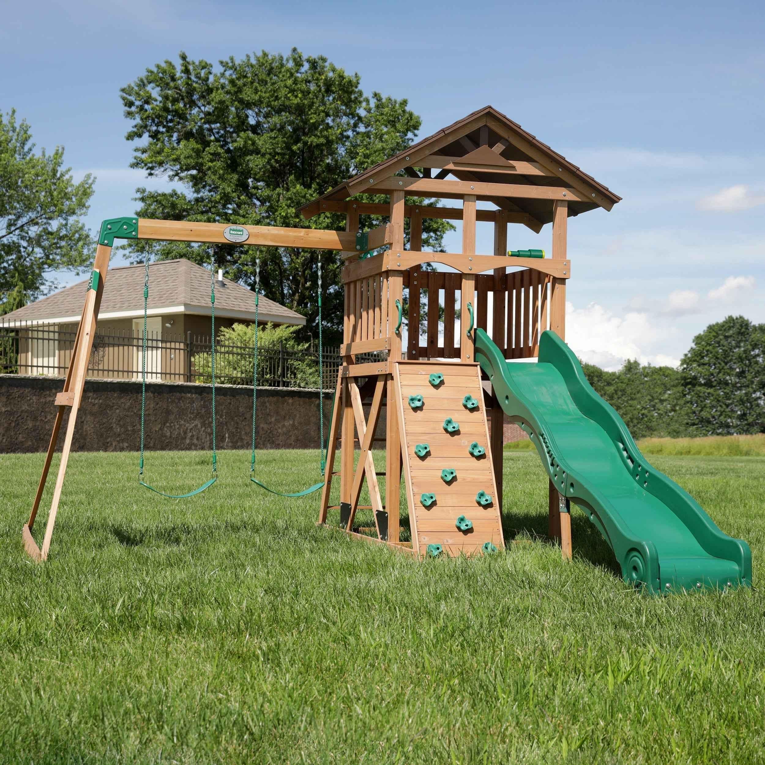 Backyard Discovery Lightning Ridge Swing Set.