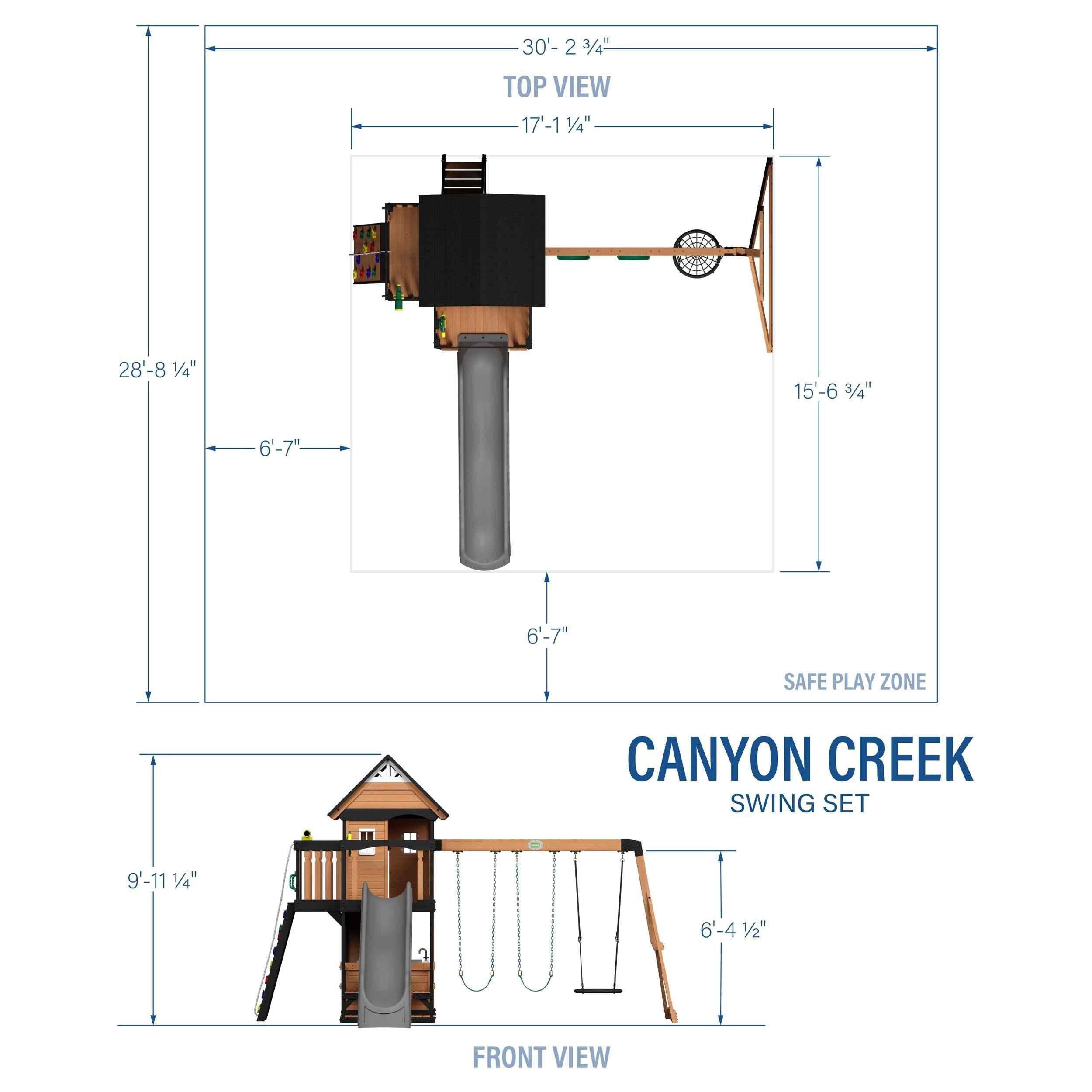 Backyard Discovery Canyon Creek Swing Set.