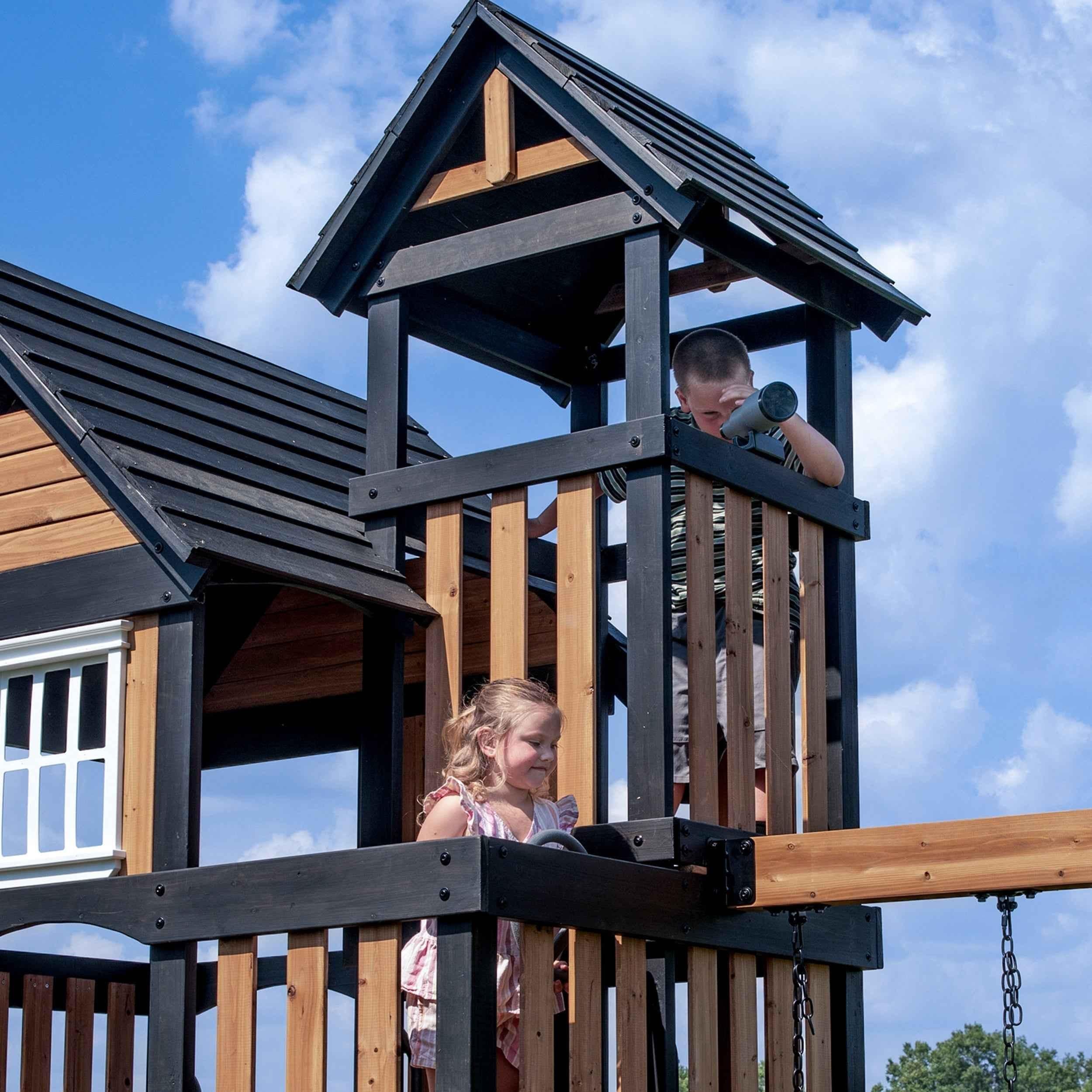 Backyard Discovery Mystic Tower Swing Set.