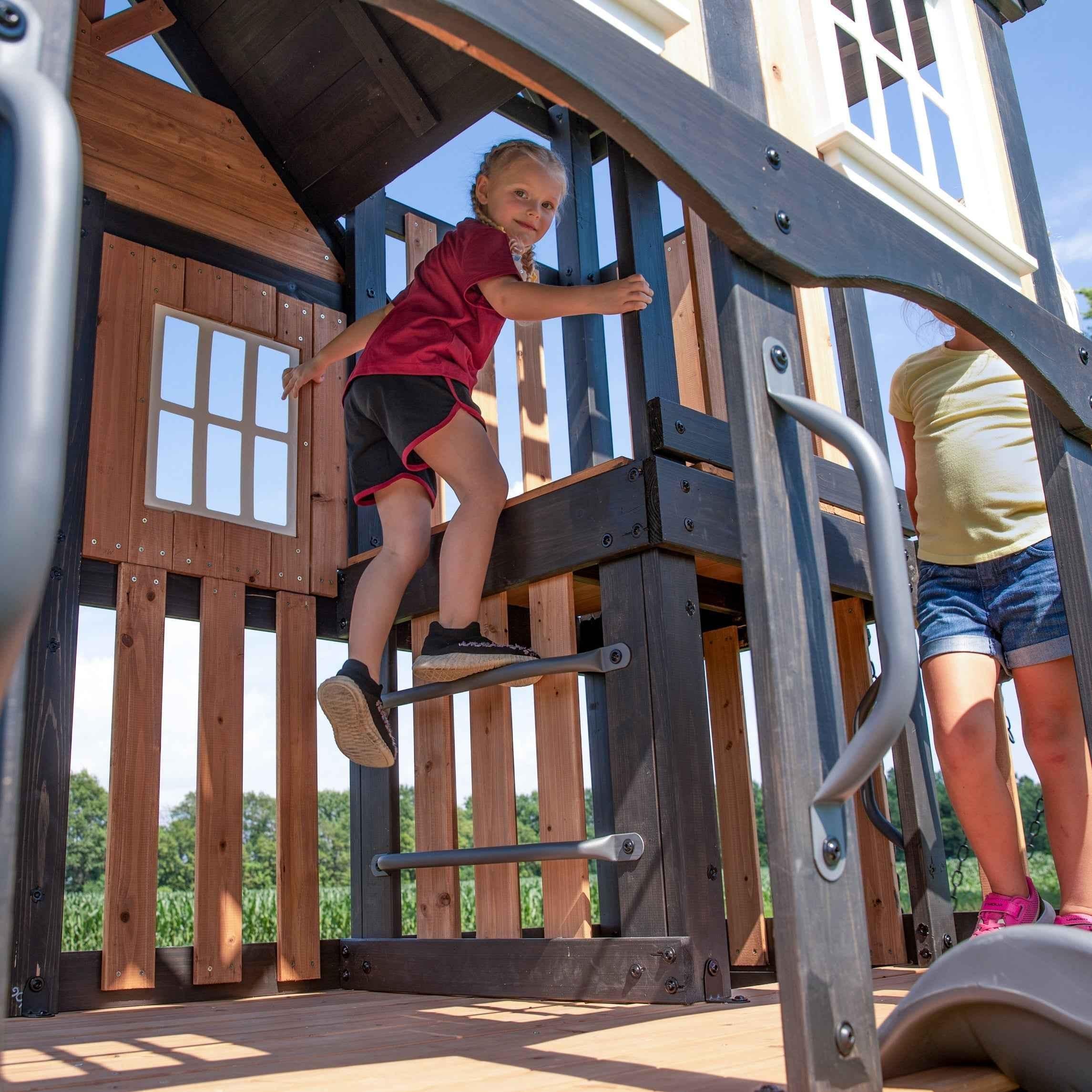Backyard Discovery Mystic Tower Swing Set.