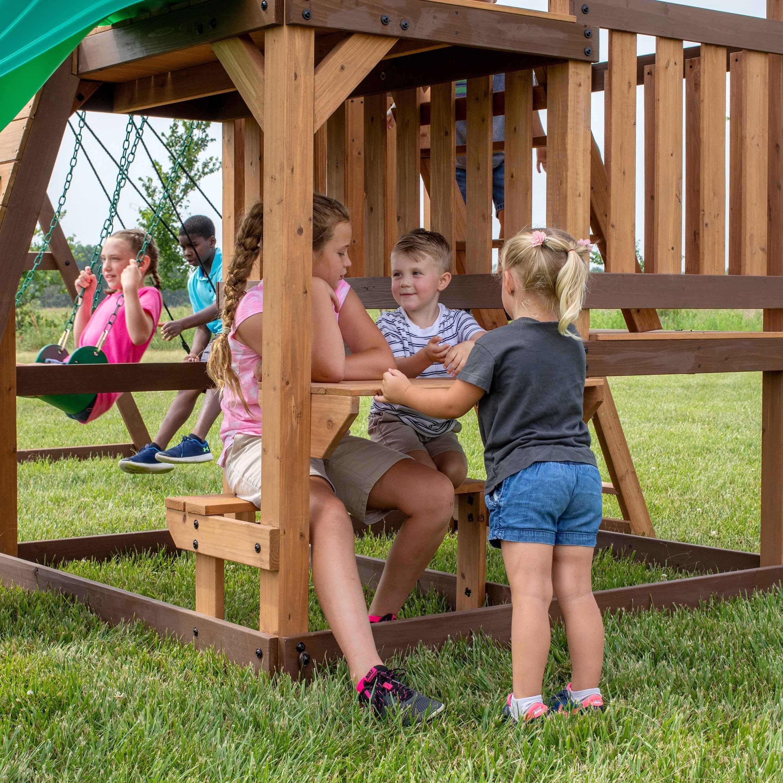 Backyard Discovery Highlander Swing Set.