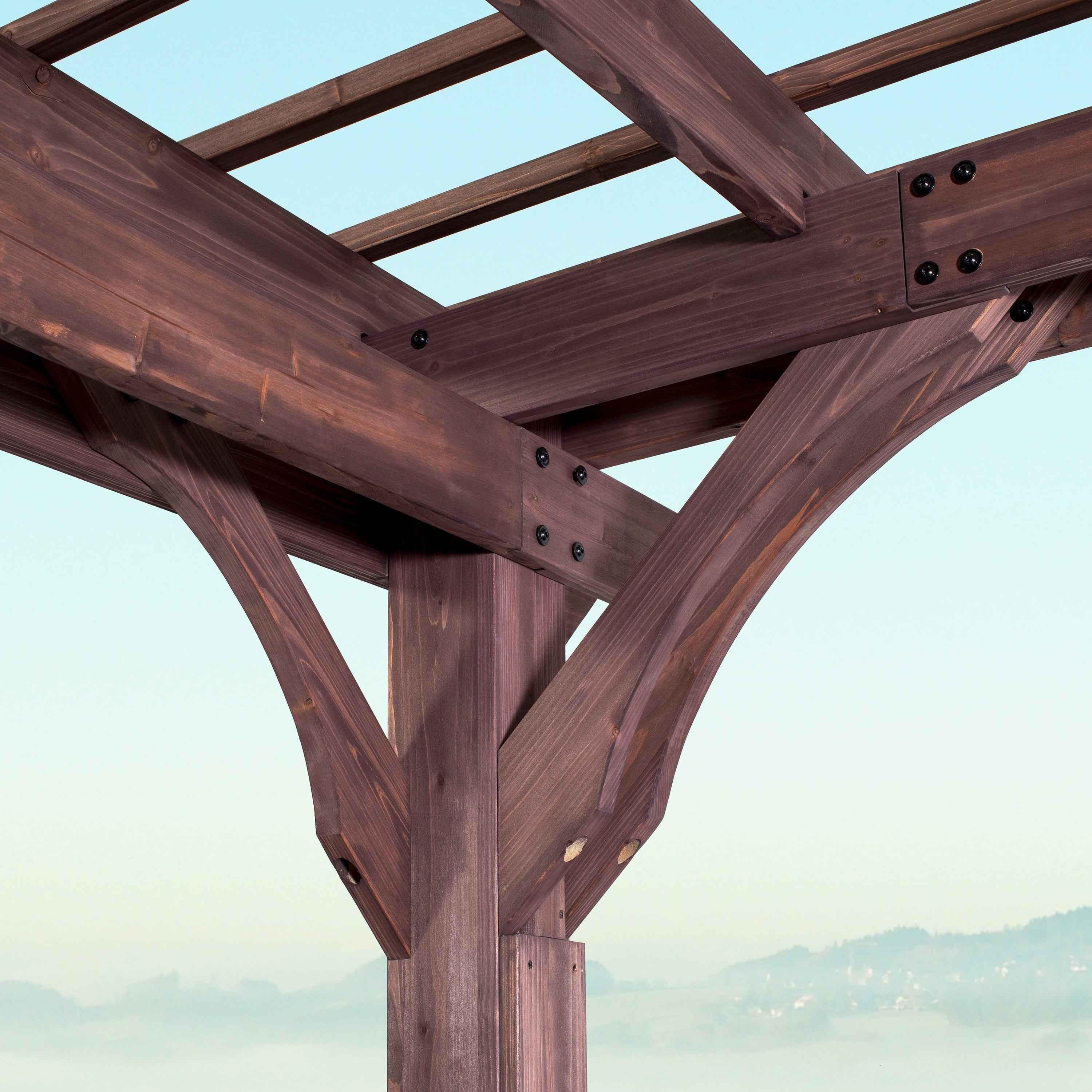 Backyard Discovery 14x10 Somerville Pergola - Walnut Stain.