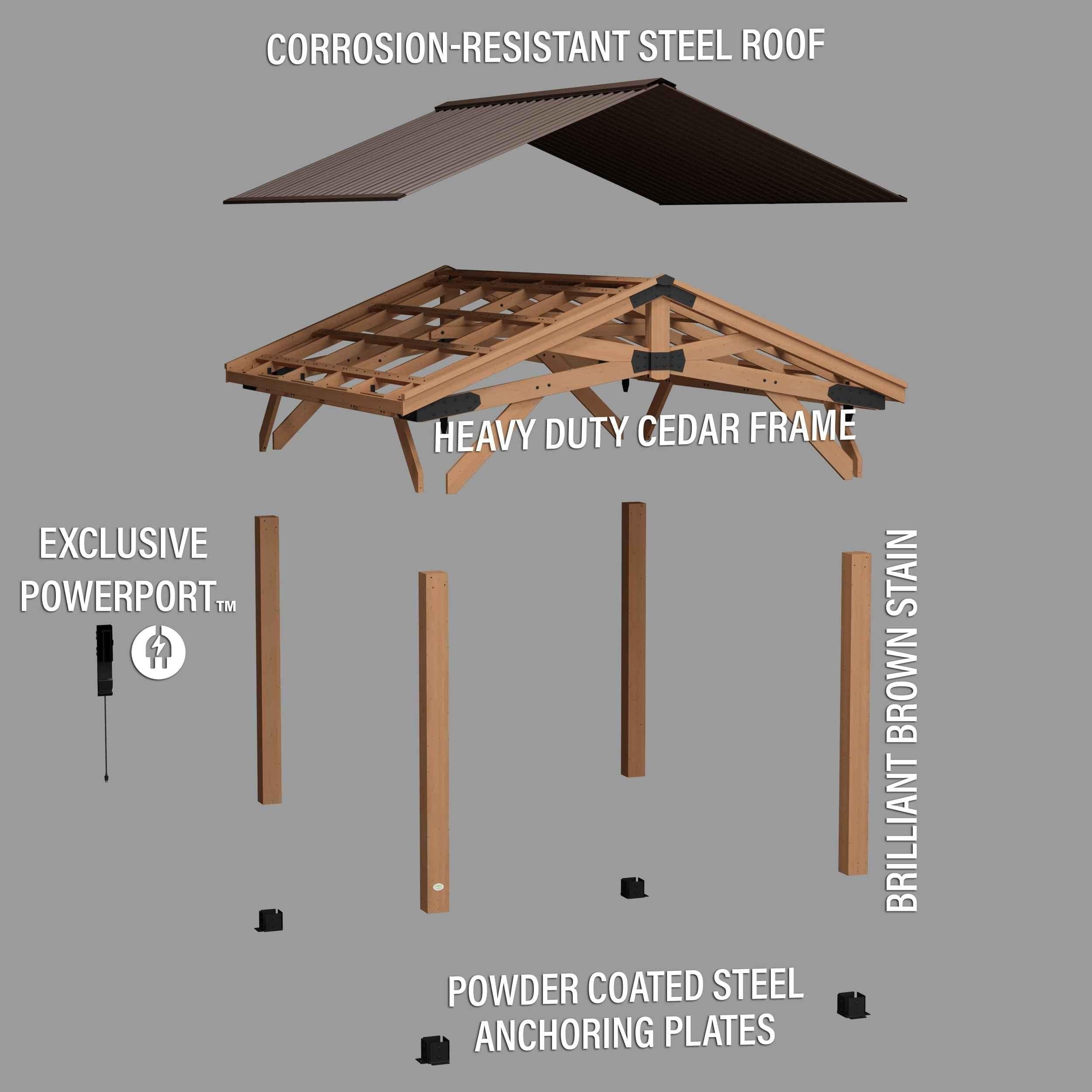 Backyard Discovery 14x12 Norwood Gazebo.