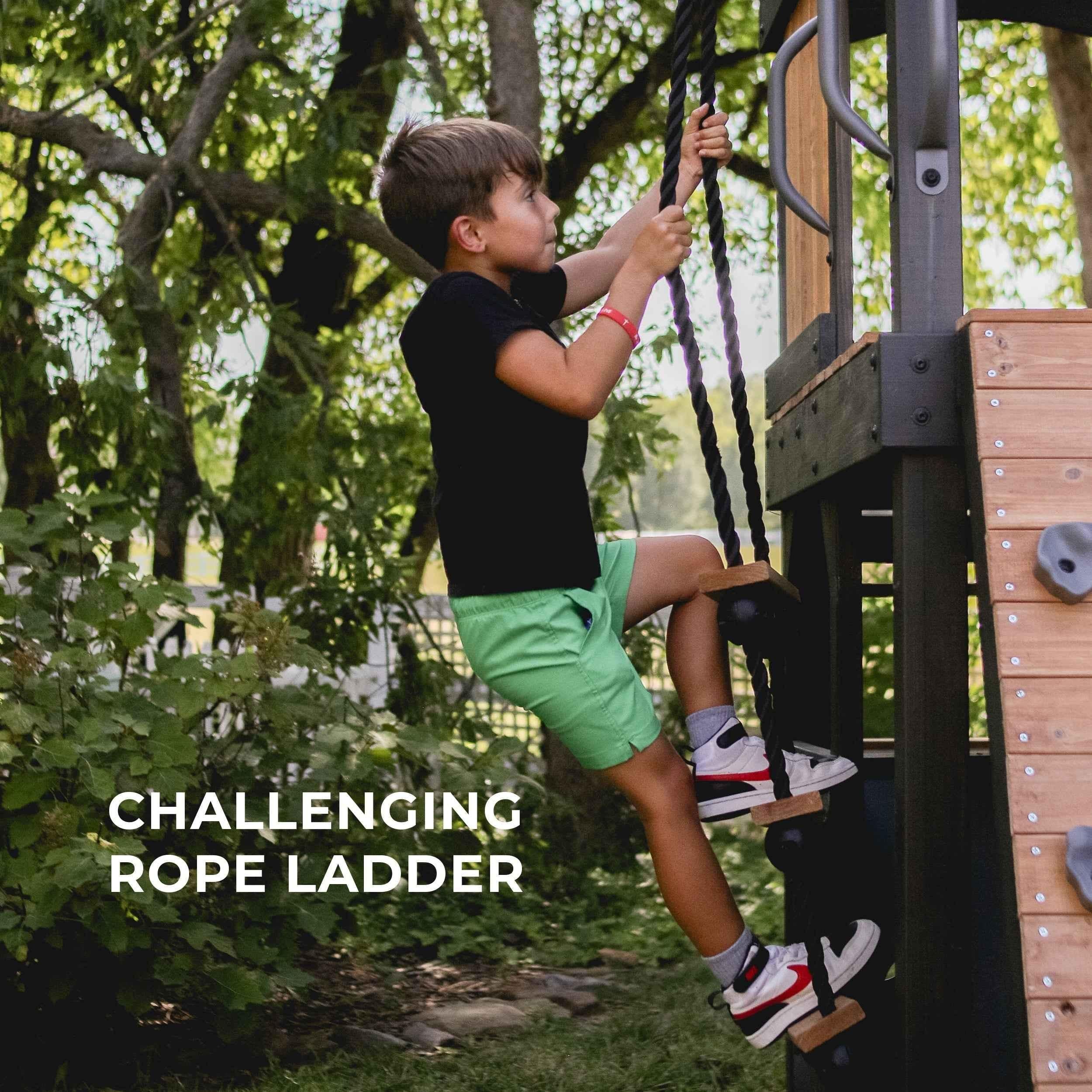 Backyard Discovery Mystic Tower Swing Set.