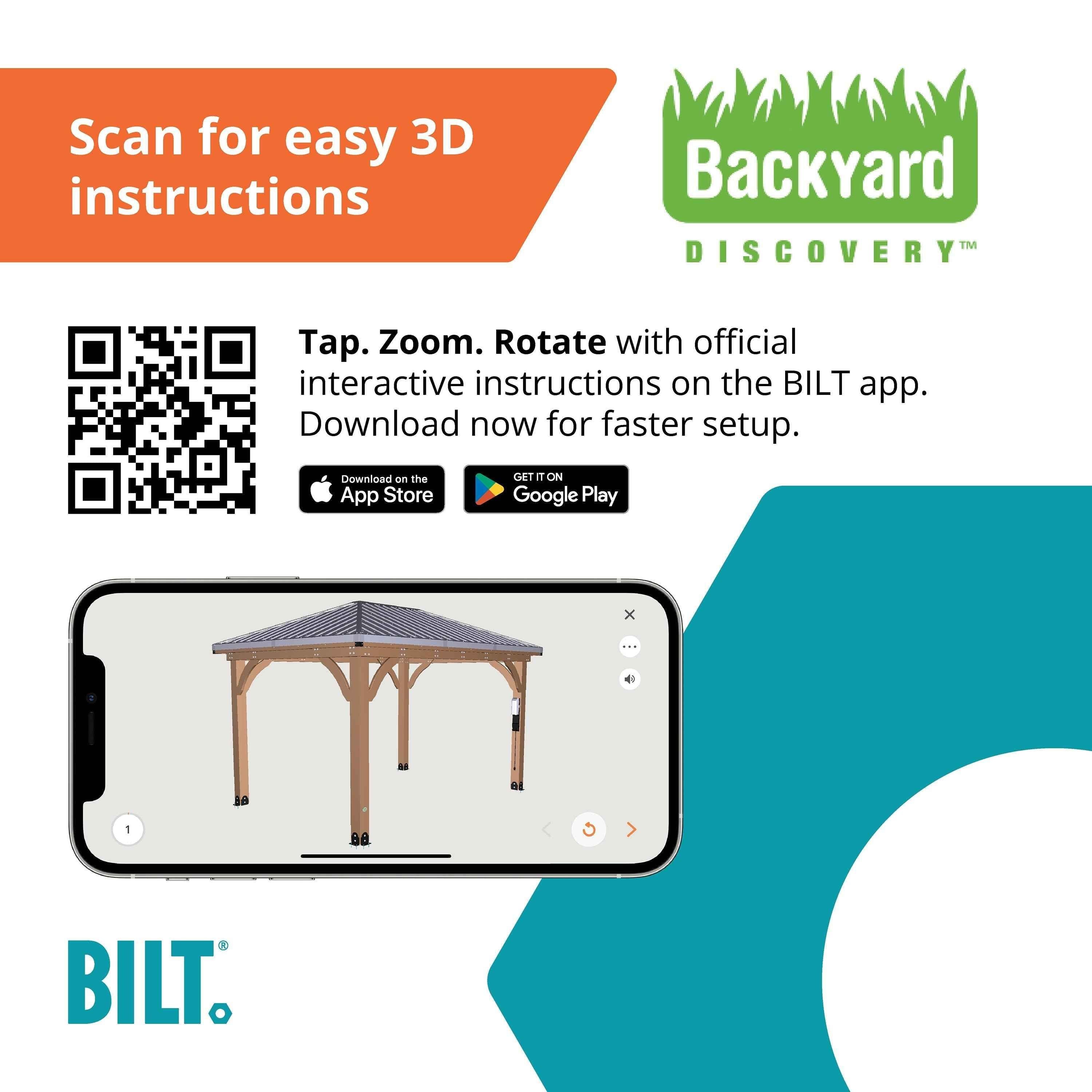 Backyard Discovery 14x10 Cordova Gazebo.