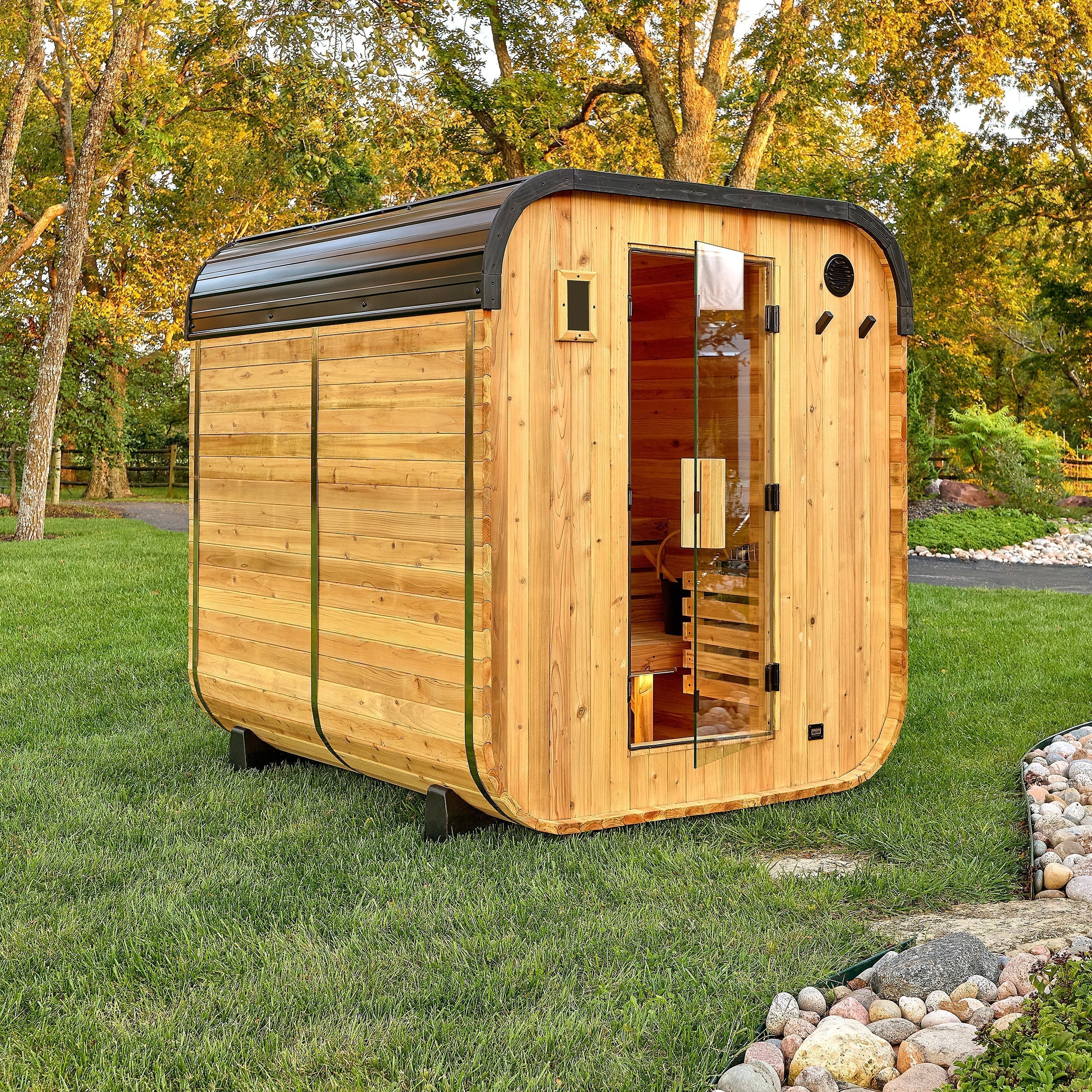 Lennon Outdoor Cube Sauna – 4-6 Person - Shipping Included - Saunas