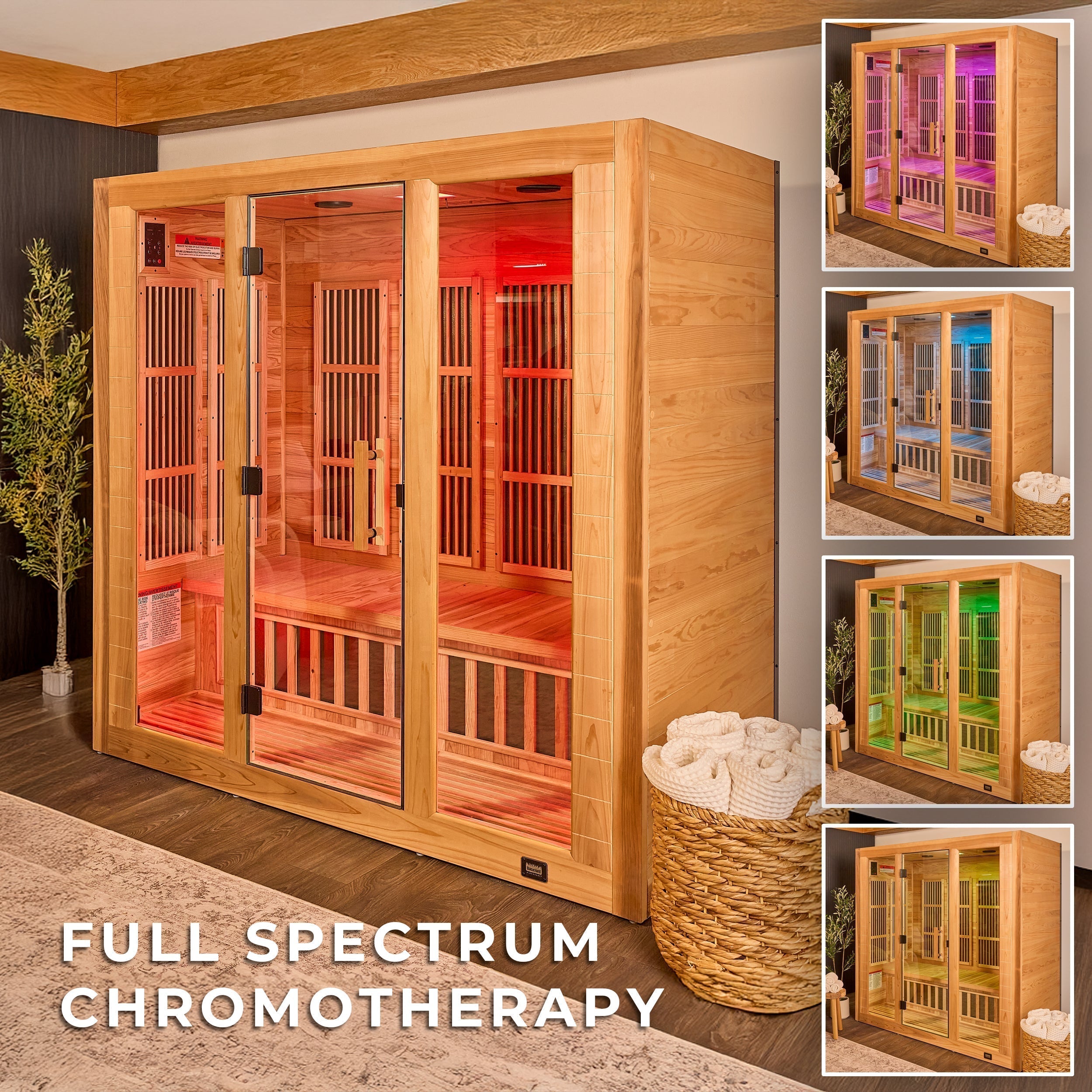 Rylan Indoor Infrared Sauna – 4 Person - Shipping Included - Saunas